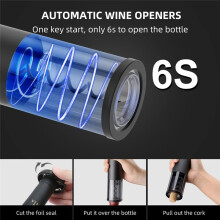 Weingeschenke - Elektrischer Weinöffner - Automatischer Weinöffner, Wiederaufladbar - Kabelloser Elektrischer Korkenzieher - Weinflaschenöffner