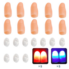 10-delers LED-fingerlys for barn, julestrømpe