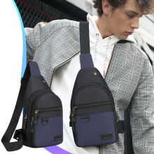 Bolsa transversal leve para homens e mulheres – Alça ajustável, compartimento amplo para tablets e celulares, ideal para atividades ao ar livre.