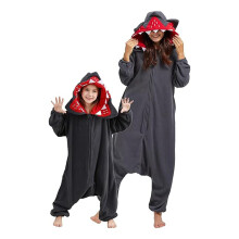 Stranger Things Matchande Julpyjamasset – Demogorgon Blommönster, Grå, Vinterpyjamas, Kompatibel med Stranger Things