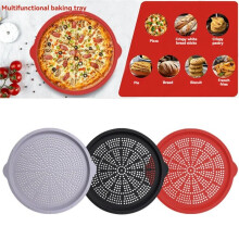 Silikonowa Patelnia do Pizzy, Wielofunkcyjna Blacha do Pieczenia, Nieprzywierająca Patelnia do Pizzy, Silikonowa Tacka do Kuchni, Grilla i Przyjęć,