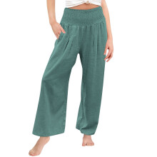 Girls Uniform Pants Kids High Waisted Dressy Pants Straight Leg Pants Casual Teen Girls Pants(Z01#Green,4-5 Years)