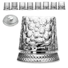 Kristall-Whiskygläser mit drehbarem Fuß, 280 ml