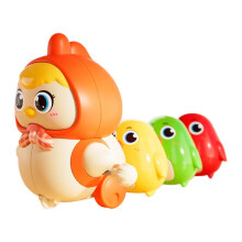 Brinquedo musical magnético em formato de galinha para crianças pequenas, conjunto de 4 peças: pato/pintinho/pinguim para cesta de Páscoa,