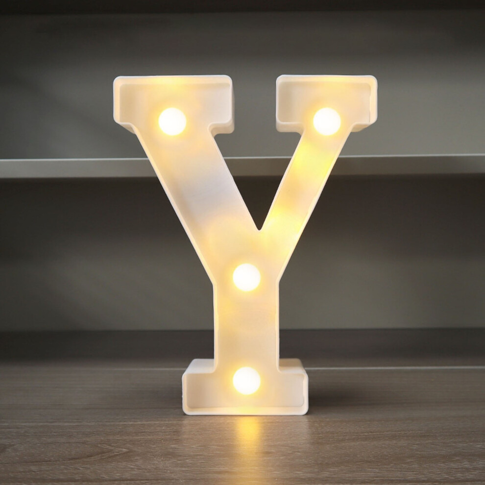 LED Alphabet Letter Lights - Battery Operated Nursery Wall Decor for Birthday Wedding & Kids Room Lighting