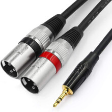 Kabel mikrofonowy 3,5 mm stereo do XLR męski/żeński, przewód audio z miedzi beztlenowej do zastosowań studyjnych, mikrofonowych i