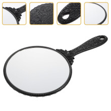 Retro handspiegel met rond rozendesign