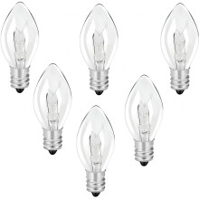 Becuri decorative transparente AUQ7W, pachet de 12