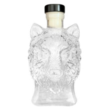 Gloine Borosilicate 330ml le haghaidh Decanter Fuisce Wolf Head