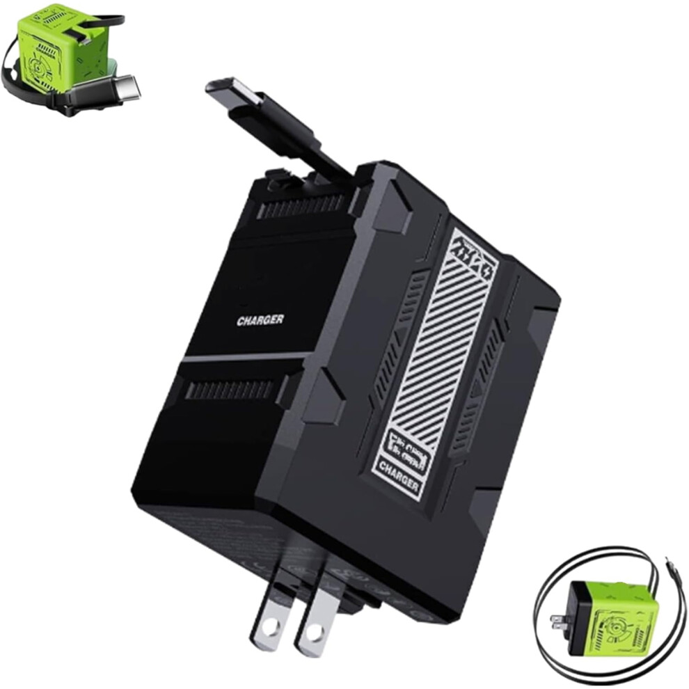 2-In-1 Retractable 120W Pd Gan Charger With Foldable Plug 9377112927701