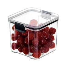 Boîte de conservation hermétique MesaSe en plastique noir, 700 ml, idéale pour les céréales, les bonbons et autres aliments secs. Convient