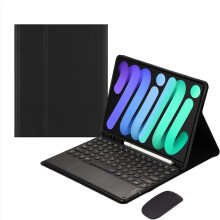 Touch Keyboard Case for iPad Mini 7 (A17 Pro, 2024) & Mini 6 (8.3"), Compatible with Mouse – Magnetically Detachable Bluetooth