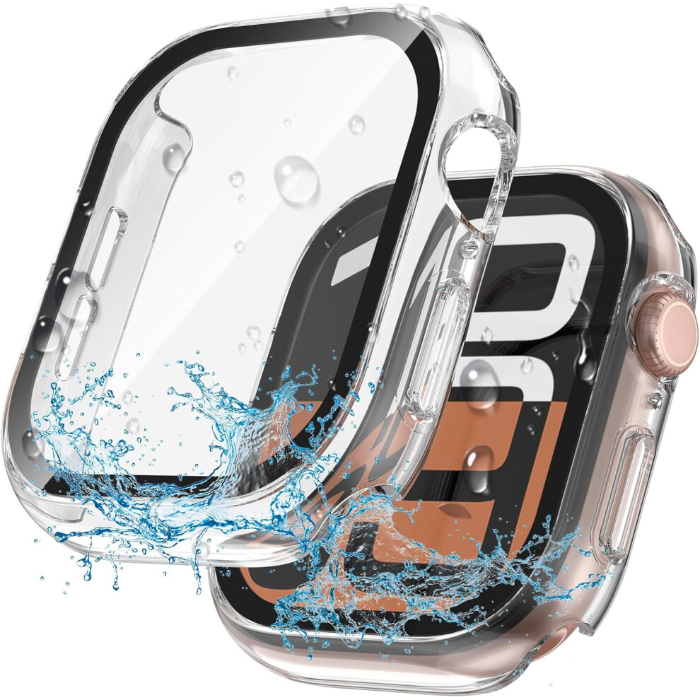 Xihama 2-In-1 Waterproof Case + Screen Protector For Apple Watch 40/41/42/46Mm (Series 4Â6, Se/Se 2Nd Gen), Built-In Tempered Glass & Pc Bumper 9418476473104