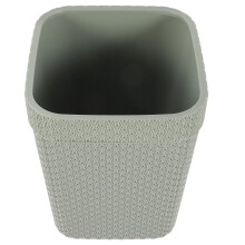 Štvorcový kôš na odpadky do domácnosti, zelený plast, 1 balenie, 33 x 24,1 x 24,1 palca