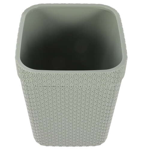 Household Trash Bin Square Green Plastic1Pack11.8X9.1X9.1In