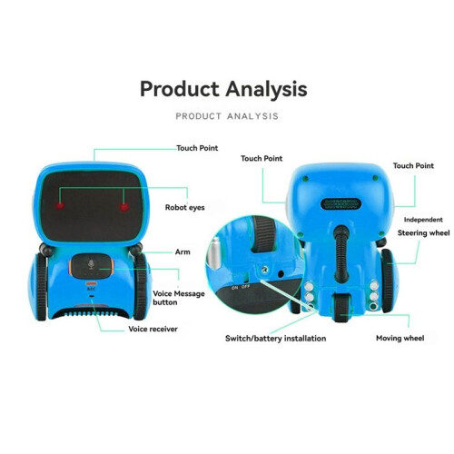 Intelligent Robot - Multilingual Interactive Educational Toy with Voice & Touch Control in English 1