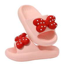 Pantoufles d'été pour petites filles, confortables à l'intérieur comme à l'extérieur, avec imprimé nœud papillon, 5,5-6 ans