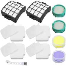 AZ3002Ersättningsfilter och luktkit för Shark AZ3002/AZ3000/AZ3000W Stratos Duo Clean PowerFins – 2 filter + 4 skum/filt + 4 luktpatroner