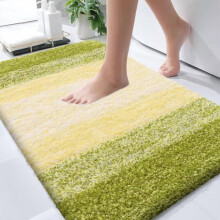 Badkamermat 30x20 cm – Extra zachte, absorberende microvezel, rubberen achterkant, sneldrogend en machinewasbaar, olijfgroen