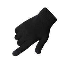 Pánské rukavice Thicken Screen Touch, pletené teplé rukavice, proti větru a protiskluzové rukavice pro venkovní použití - G1971 (černé)