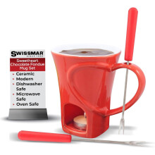 Juego de tazas para fondue "Sweetheart" con tenedores y vela pequeña
