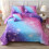Conjunto de cama de solteiro com glitter roxo (6 peças) 1