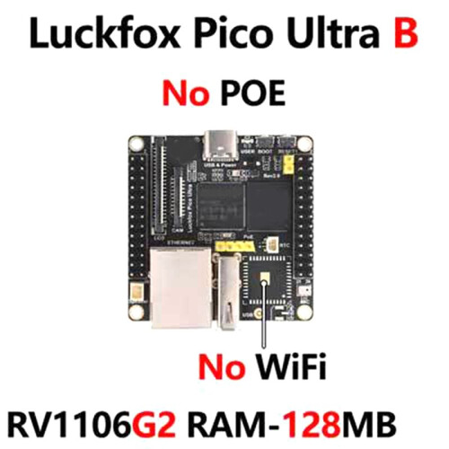 För Luckfox  Ultra Development Board - RV1106 Micro-Linux-Moderkort, 8 GB EMMC, Högpresterande AI-Datorer