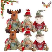 Lot de 6 sacs cadeaux de Noël à fermeture éclair – Sacs en tissu réutilisables pour pommes, bonbons, fruits et cadeaux, parfaits pour les