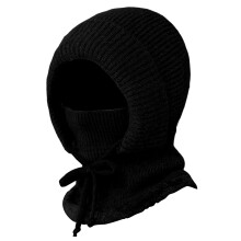 yocbz3in5 Beanie Mütze mit Schal und Maske für Damen, winddicht, kälteabweisend, mit warm gefütterter Kapuze, schwarz