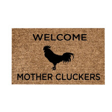 ¡Liquidación! Felpudo divertido de gallinas "Mother Cluckers" – Felpudo de bienvenida para el hogar, decoración de habitaciones, compatible con
