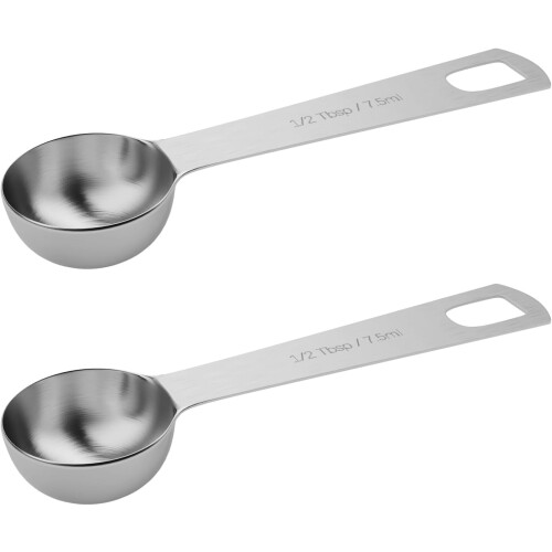 Ensemble de 2 cuillères doseuses en acier inoxydable
