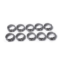HEVIRGO 10Pcs Single Ear Stainless Steel Hydraulic Hose Fuel Air Pipe Clamps O-Clips