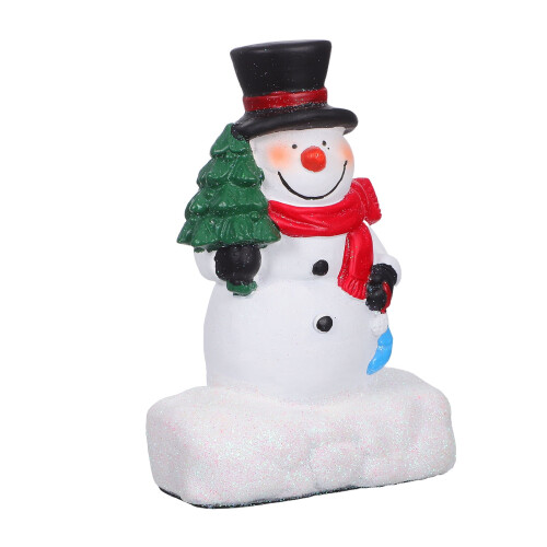 Conjunto de 1 boneco de neve de resina multicolorido