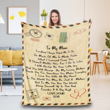 Mama-Decke – Geburtstagsgeschenk für Mama, vom Sohn, Geschenk für Mama – Weiche, warme Decke für Bett, Couch und Reisen (152 x 203 cm)
