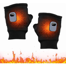 2026 Upgraded Smart Electric Heated Gloves, Rechargeable Fingerless Hand Warmers with Thermostatic Tech for Typing, Office & Winter Work