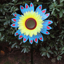 Girandole da giardino a forma di girasole, grandi mulinelli a vento per giardino, cortile, feste e decorazioni all'aperto.
