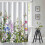 Cortina de chuveiro floral selvagem 72x72 polegadas, poliéster 1
