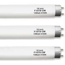 Tube fluorescent linéaire T8RV F15T8-CW15Watt blanc froid, 18 pouces, ampoule de remplacement pour luminaire Alto ECO Staco, culot G13 à deux