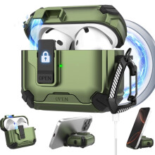 Compatibile con la cover AirPods4Case (2024), compatibile con MagSafe, custodia protettiva con blocco automatico per AirPods di quarta generazione