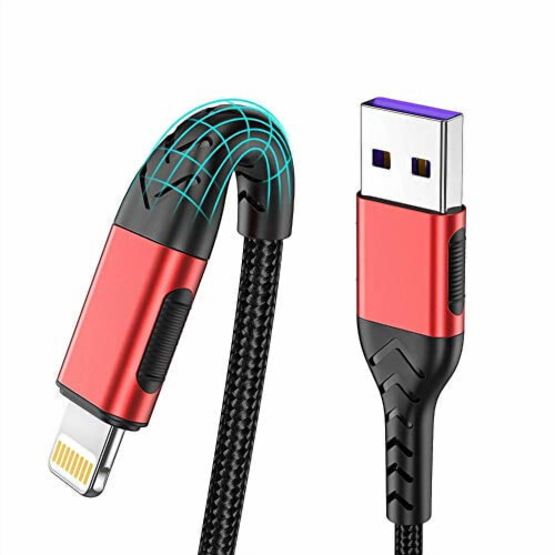 3Pack6ft Kabel USB A Szybka ładowarka (czerwony)