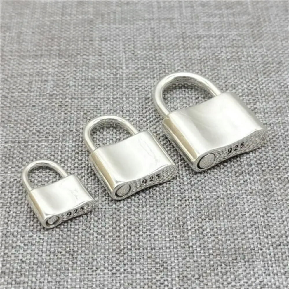 Eastin 925 Sterling Silver Padlock Charm Lock Pendant Can Be Opened-Medium(1 Piece) 9418476470196
