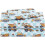 Kinder-Bettwäscheset (Einzelbett), blauer Bagger-Print, 3-teilig 1