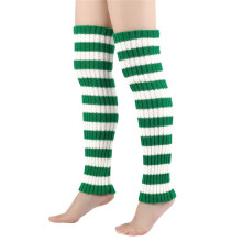 Hoge dijbeenwarmers voor dames, heren en dames, winterse gestreepte gebreide winterkousen, warme beenbeschermers voor laarzen, voetsokken, warme