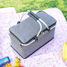 Sacolas térmicas Comefolife, pretas/cinzas, reutilizáveis, com zíper, ideais para transportar alimentos quentes ou frios, dobráveis e feitas de