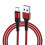 Καλώδιο γρήγορης φόρτισης USB τύπου C1m, πλεγμένο, 1 μ. (Κόκκινο) 1