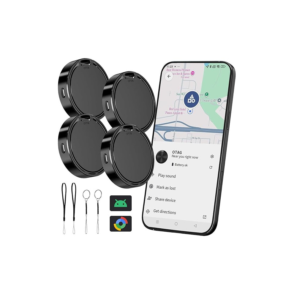 Zcair Tag For Android 4-Pack Luggage Tracker, Compatible With Google Find My Device App, Bluetooth Key Finder For 9418476471766