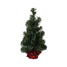 24in Tabletop Mini Christmas Tree, Small Artificial Xmas Tree, Small Holiday Season Tree for Nightstand Home Office Red