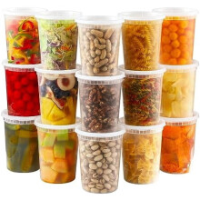 32-Unzen-Luftdichte Kunststoff-Deli-Behälter mit Deckel (20er-Pack)