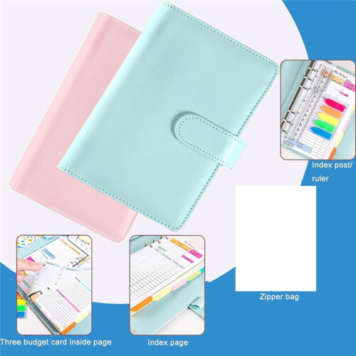 A6 Goal Planner PU Leather Storage Pouch Notebook Undated Weekly and Monthly Daily 6  Activity Chart Planner B 2