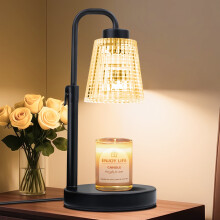 Lampa grzewcza na świece szklana elektryczna z 2 żarówkami GU10 o mocy 50 W